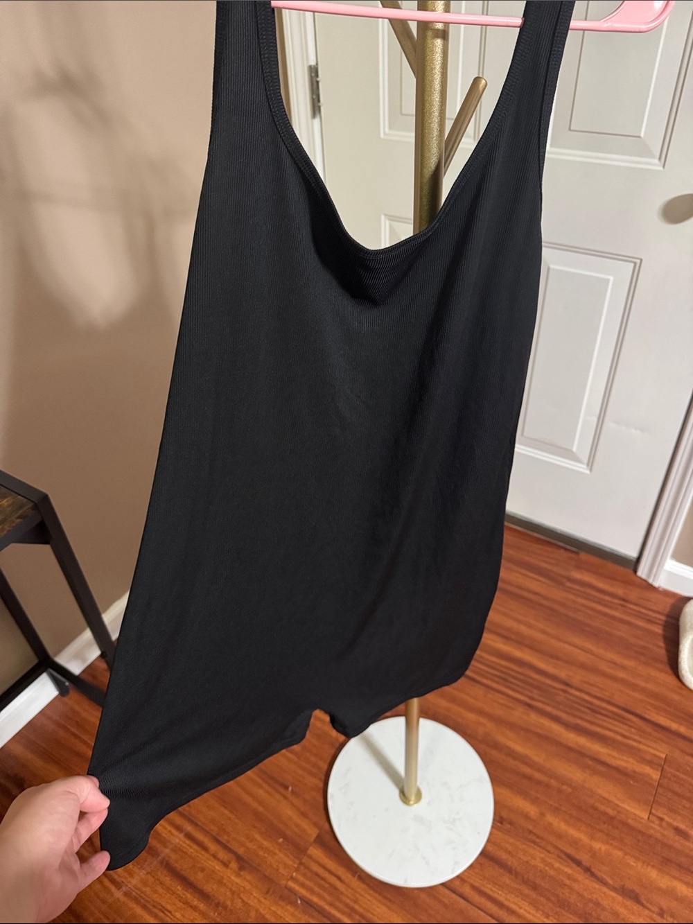 Black Women's Sleeveless Scoop Neck Bodysuit